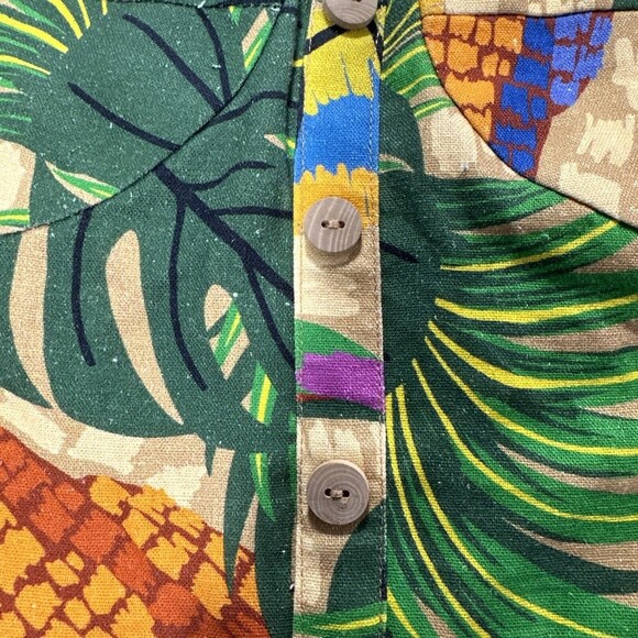 House of Harlow 1960 Mini Dress Womens Large Linen Blend Toucans‎ Lined NWT - Picture 4 of 13